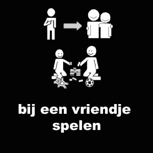 picto bij een vriendje spelen