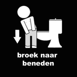 picto broek naar beneden