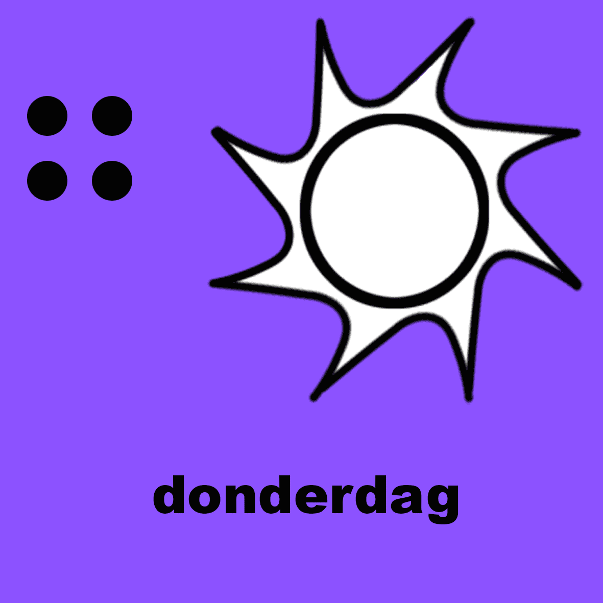 Losse picto donderdag (paars)