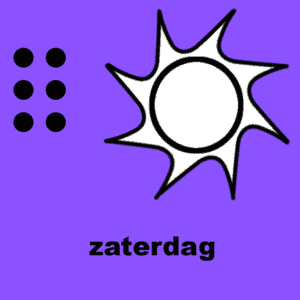 Losse picto zaterdag (paars)