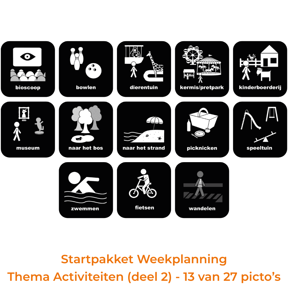 Startpakket Weekplanning - Thema Activiteiten (deel 2) - 13 picto's