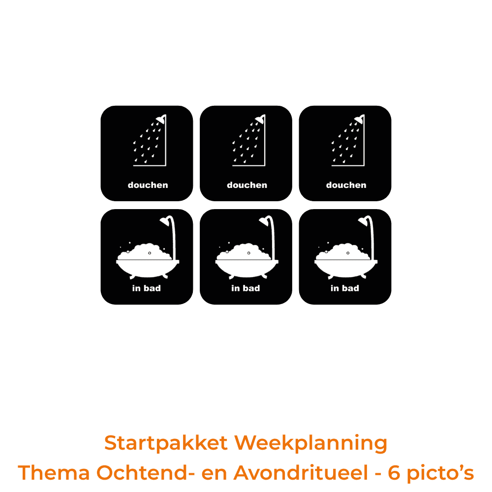 Startpakket Weekplanning - Thema Ochtend- en Avondritueel - 6 picto's