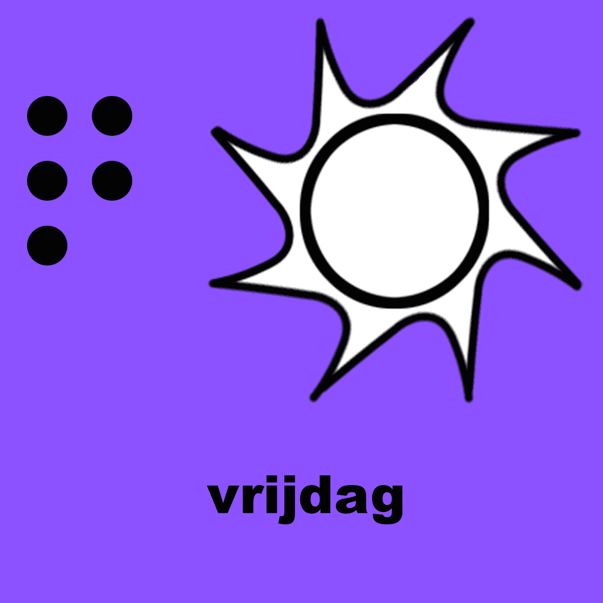 Losse picto vrijdag (paars)