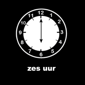Losse picto 18.00 uur (analoge klok)