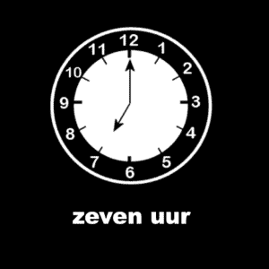 Losse picto 7.00 uur (analoge klok)