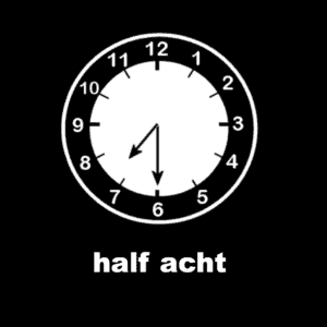 Losse picto 7.30 uur (analoge klok)