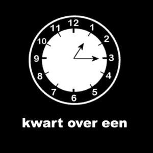 Losse picto kwart over een (analoge klok)