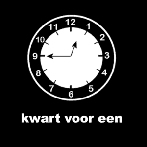 Losse picto kwart voor een (analoge klok)