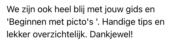 review Beginnen met picto's