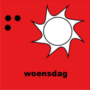 Losse picto woensdag (rood)