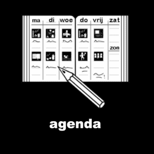 Losse picto Agenda (picto's) 4x4cm