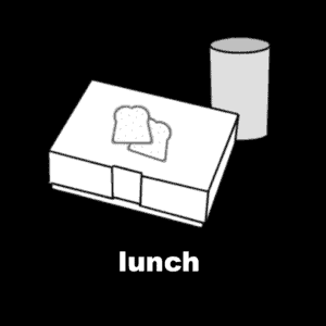 Losse picto Lunch (broodtrommel) 4x4cm