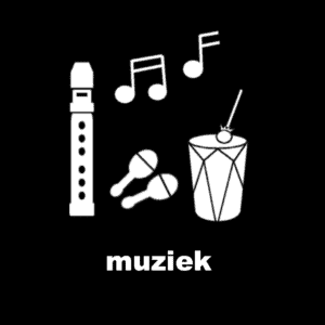 Losse picto Muziek 4x4cm