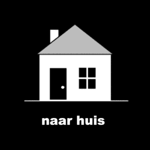 Losse picto Naar huis 4x4cm