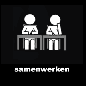 Losse picto Samenwerken 4x4cm