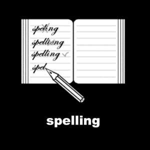 Losse picto Spelling 4x4cm