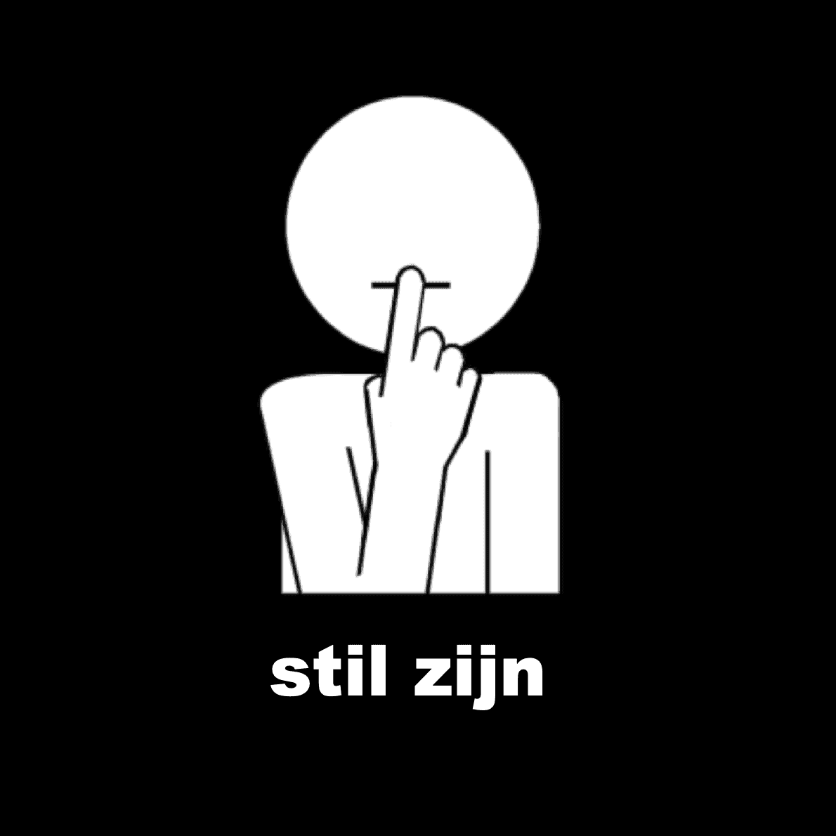 Losse picto Stil zijn 4x4cm