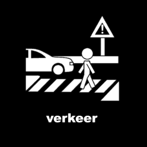 Losse picto Verkeer 4x4cm