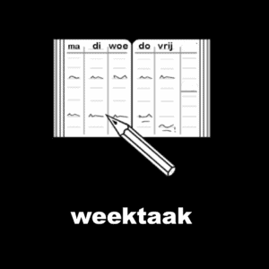 Losse picto Weektaak 4x4cm