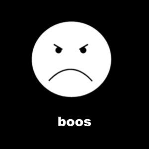 Losse picto Boos, formaat 10x10cm