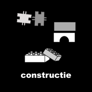 Losse picto constructie, formaat 10x10cm