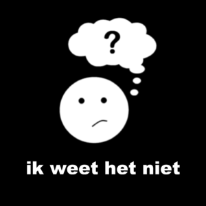 Losse picto ik weet het niet, formaat 10x10cm