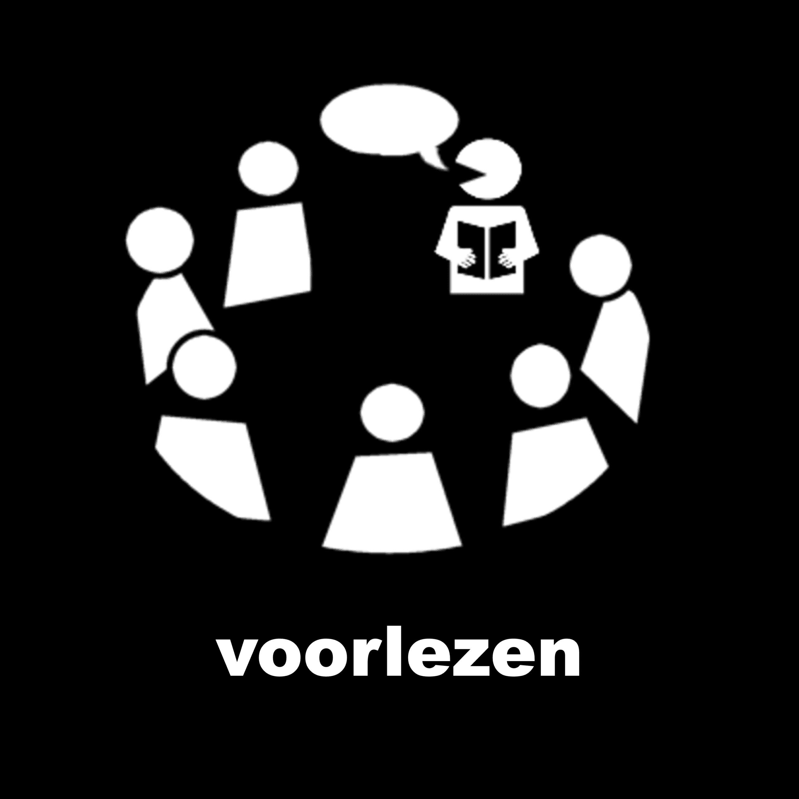 Losse picto voorlezen, formaat 10x10cm